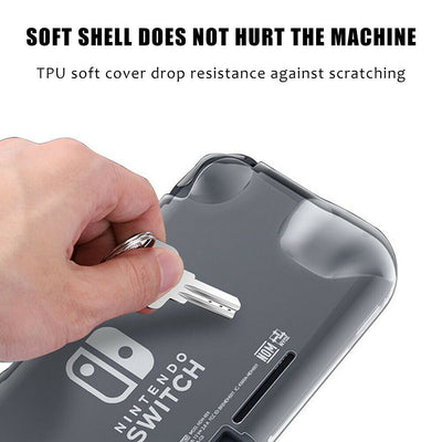 Nintendo Switch Lite Accessories-TPU Case Cover＆Tempered Glass Screen Protectors