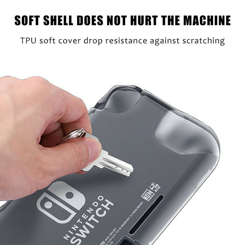 Nintendo Switch Lite Accessories-TPU Case Cover＆Tempered Glass Screen Protectors