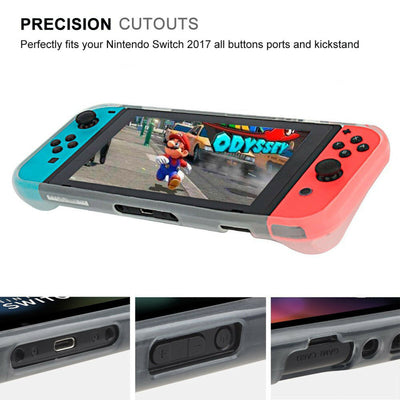 3 IN 1-[Soft TPU Case Cover+Tempered Glass+6Pcs Thumb Caps] for Nintendo Switch