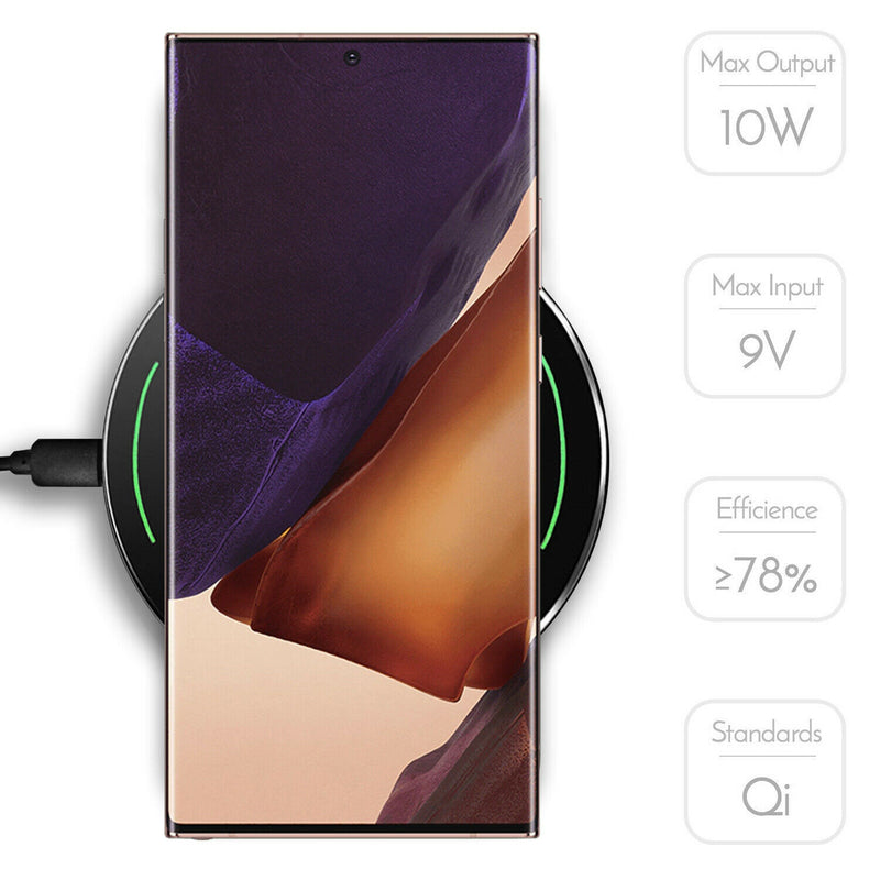 10W Max Fast Safety Qi-Certified Wireless Charger for Samsung Apple Sony HTC LG