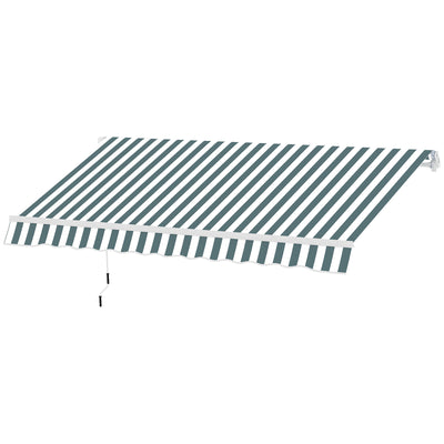8&apos;x7&apos; Manual Retractable Patio Awning Shelter UV Protection