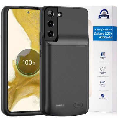 4800mAh Extended Battery Charger Protective Case for Galaxy S22 Ultra 5G 6.8inch