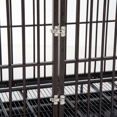 42&quot; Heavy Duty Steel Dog Crate Kennel Pet Cage w/ Wheels 842525120388
