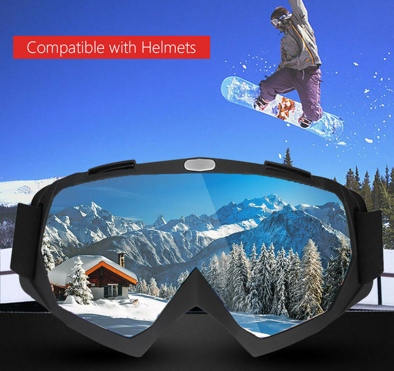 Anti Fog & OTG Snowboard Snowmobile Goggles -Crystal and Wide View & Anti-Fog CA