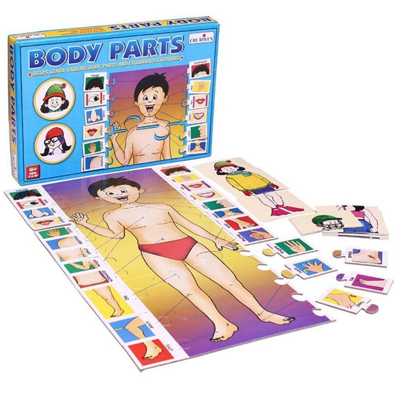 Creatives Educational Body Parts Learning Game &amp; Puzzle For Kids Baby Xmas Gift