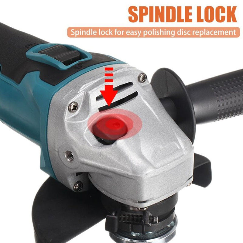 Cordless Electric Angle Grinder 4 Speed DIY Cutting Machine Battery Power Tool