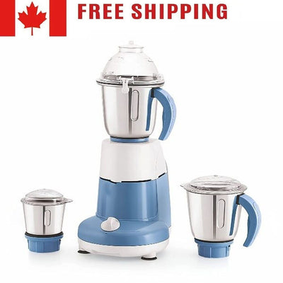 750W Mixer Grinder  110V, 3 Jars Stainless Steel Bowl 3 Speed Setting w/ Incher