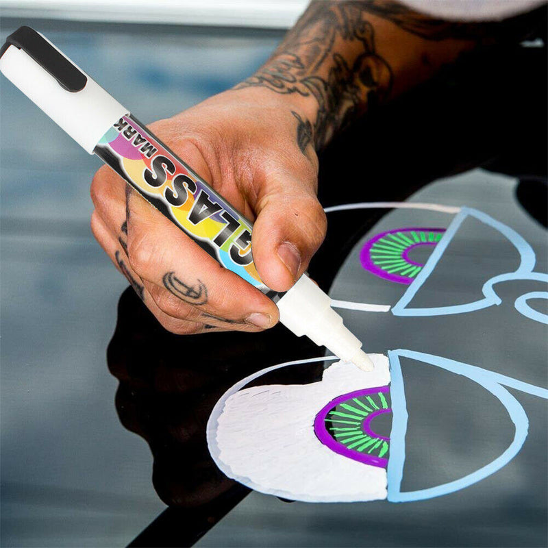 Liquid Chalk Markers - Non Toxic Extra Gold & Silver Included for Glass, Windows