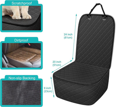 Waterproof Heavy Duty Front Dog Seat Cover, Nonslip &amp; Scratch Proof For Pets