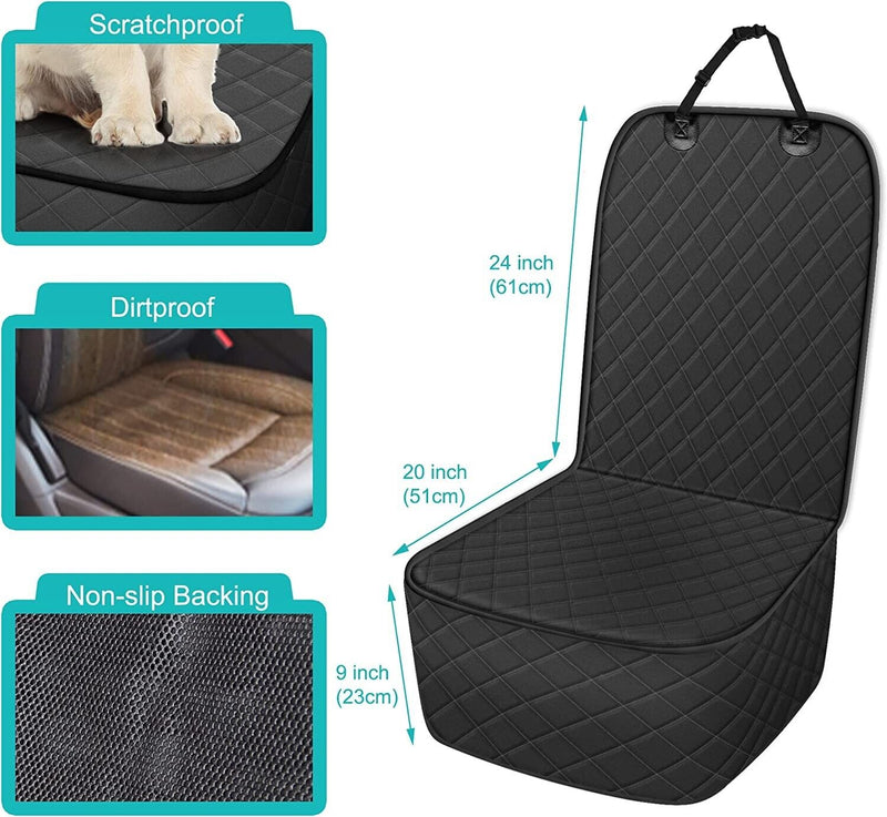 Waterproof Heavy Duty Front Dog Seat Cover, Nonslip &amp; Scratch Proof For Pets