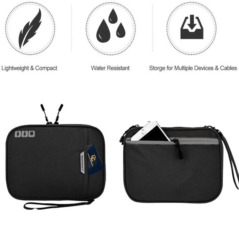[Large Capacity & Water Resisitent] Portable Electronic Organizer Travel Bag CA