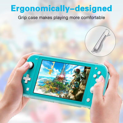 3 IN 1 Bundle Clear Case&HD Glass Film&6x Caps for Nintendo Swich / Switch Lite