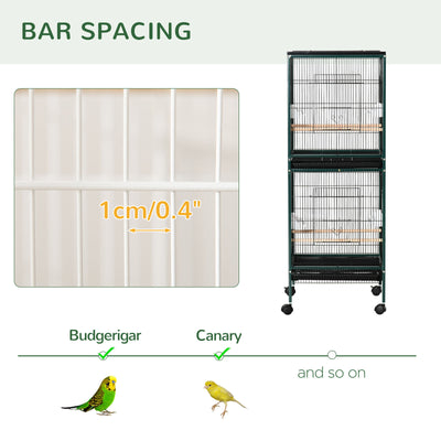 Large Bird Cage with 1.7 ft. Width, Bird Aviary Indoor with Multi-Door Design 196393257432