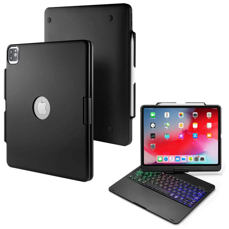For iPad 6 7th, Air 3rd, Pro 11" 12.9" Rotatable Backlit Wireless Keyboard Case
