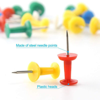 100x 4 in 1 clip box T Push Binder Clips set for School Office Supplies kit set