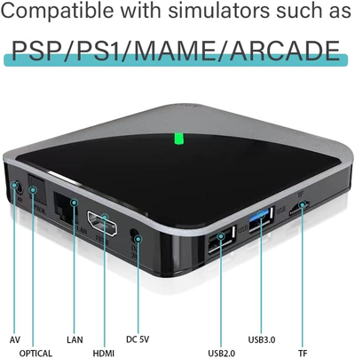 FRIGEDAEG Video Game Console with 60000+ Games A95X Retro Game Box 2 Controllers