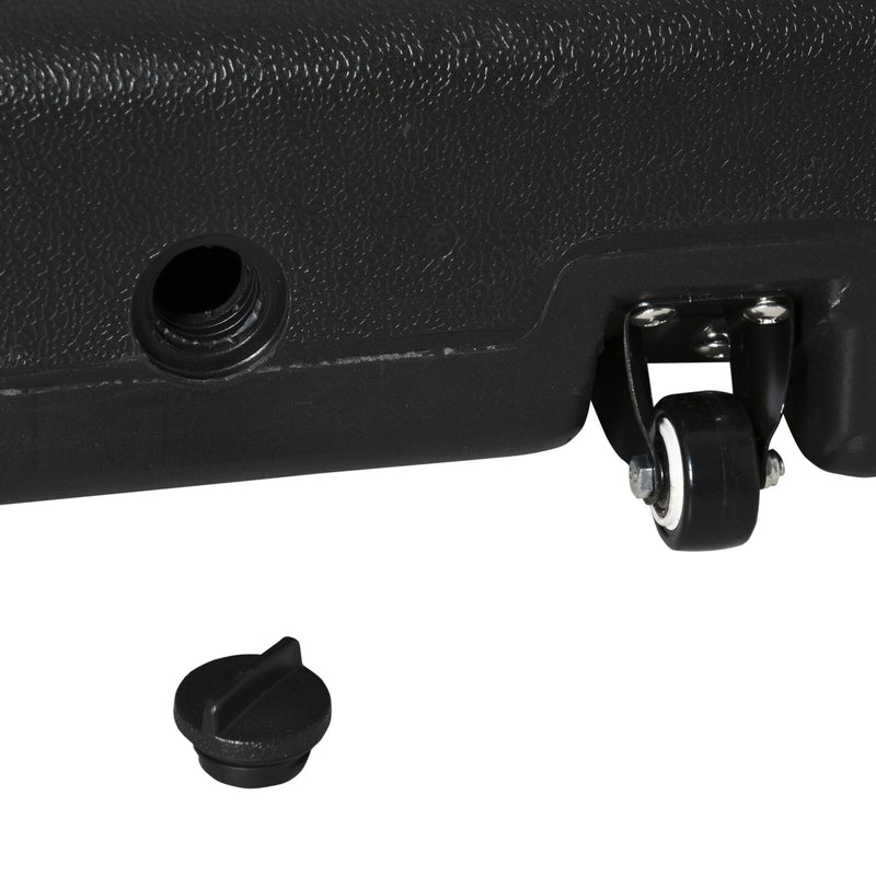 Cantilever Offset Umbrella Base Stand Fillable Umbrella Holder w/ Wheels, Black