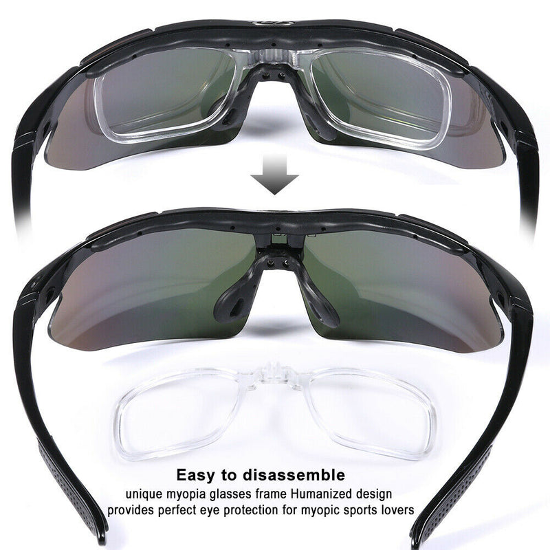 [11 IN 1] Sports Sunglasses UV Protection-5 Lenses, Headband, Storage Bag & Case