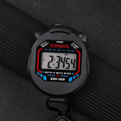 Digital Handheld Sports Adjustable Stopwatch Stop Watch Timer Alarm Counter CA