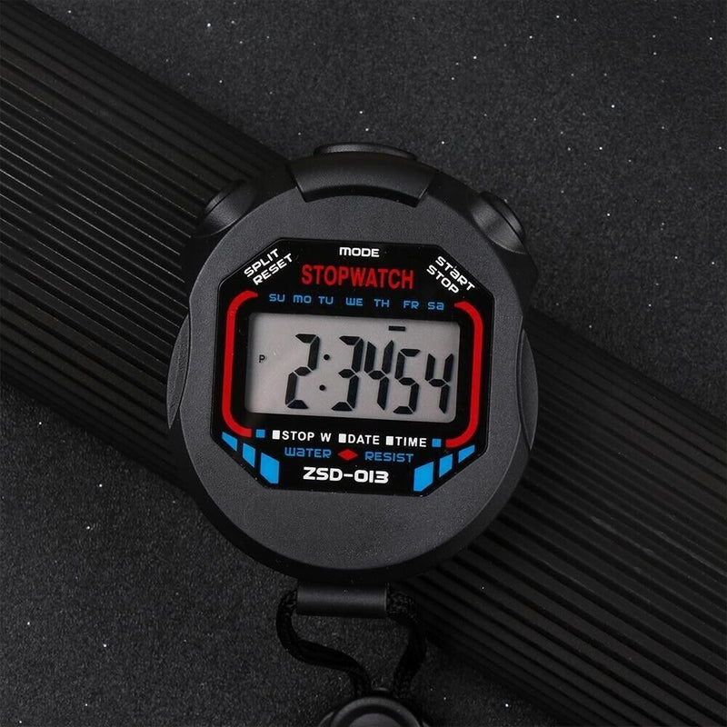 Digital Handheld Sports Adjustable Stopwatch Stop Watch Timer Alarm Counter CA