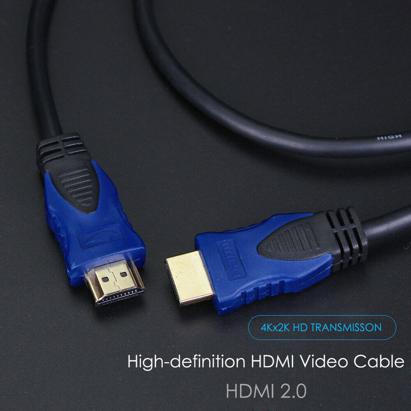 6FT 4K@60Hz Ultra HD HDMI Cable V2.0 High Speed 2160p UHD 3D CHROME HDTV Gold