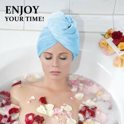 Microfiber Hair Towel Wrap Quick Dry Hair Magic Drying Turban Wrap Hat Cap Bath