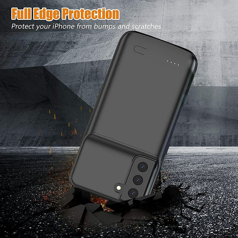 4800mAh Extended Battery Charger Protective Case for Galaxy S22 Ultra 5G 6.8inch
