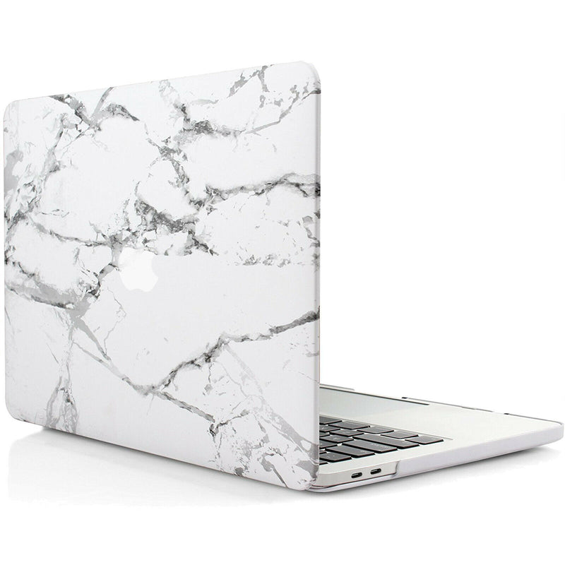 MacBook Pro 13" 2020 A2251/A2289 Rubberized Plastic Hard Shell Case-White Marble