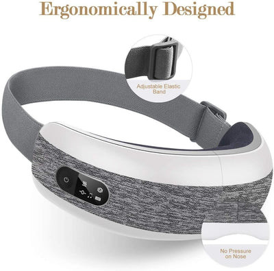 Wireless Eye Care Massager Vibration Heat Compression USB Rechargeable 1200MAH