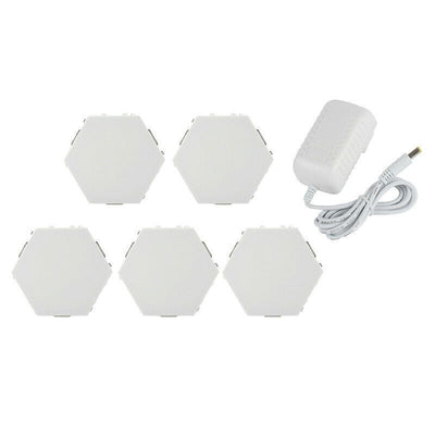5PCS LED Night Lights Creative Art Honeycomb Modular Assembly Touch Night Light