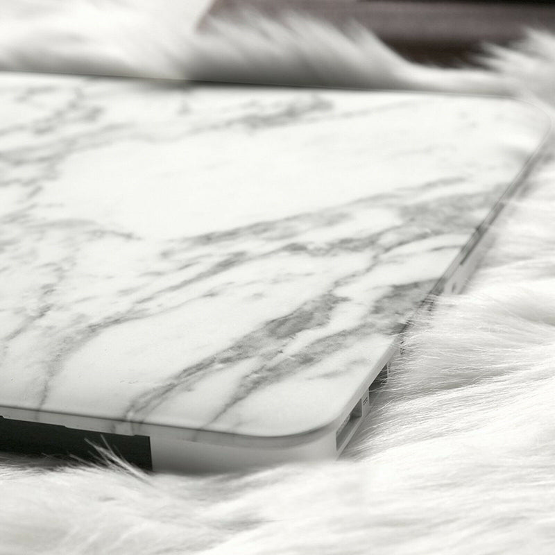 MacBook Pro 13" 2020 A2251/A2289 Rubberized Plastic Hard Shell Case-White Marble