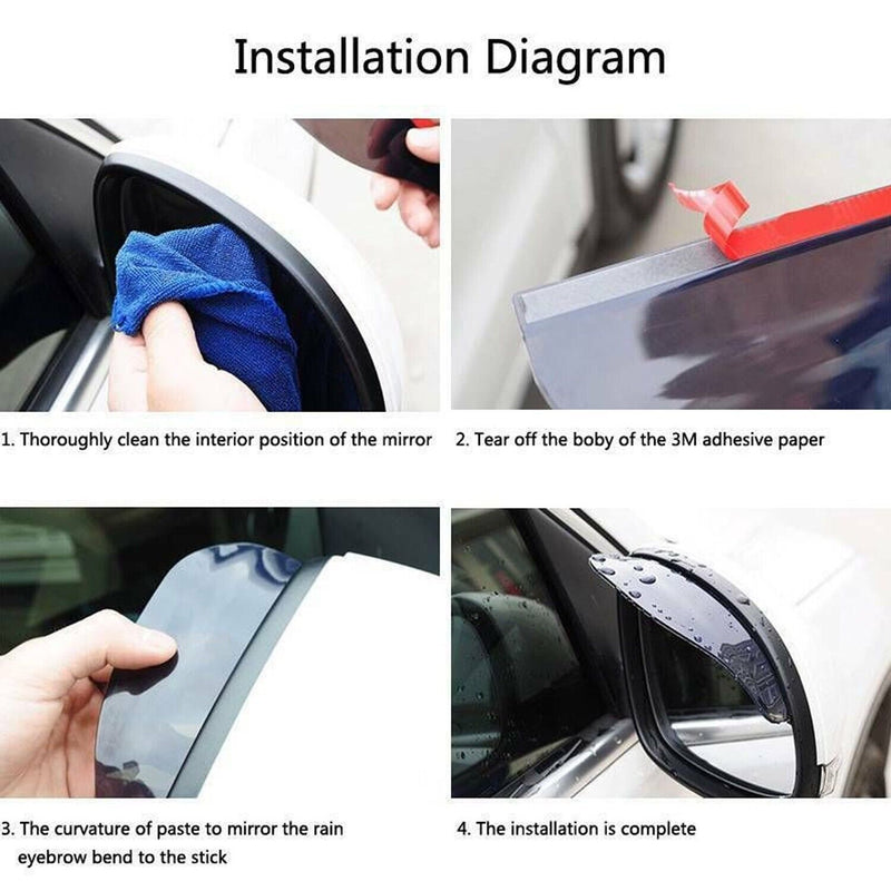 title" content="2Pcs Car Rear View Side Mirror Rain Board Sun Visor Shade Shield Car Accessories"