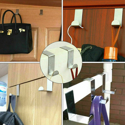 Door Hook Stainless Steel Reversible Cupboard Drawer Metal Hooks Hanger DIY