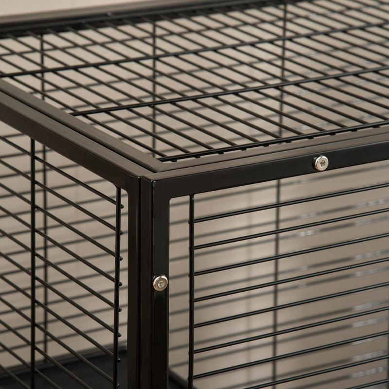 Small Animal Cage for Ferret Chinchilla Guinea Pig W/ Wheels Tray Ramp