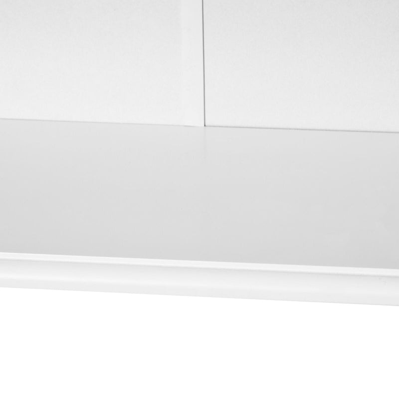 Modern Wall Mounted Bathroom Cabinet, Cabinet with 2 Door and Open Shelf, White