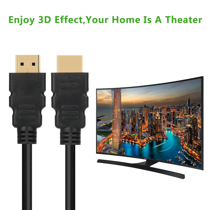Short and Long HDMI Cable 1080p Ethernet ARC HDTV 1.5 2 3 6 10 15 25 30 50 66 FT