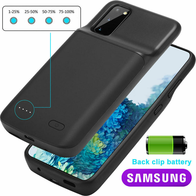 For Samsung Galaxy S20/Plus/Ultra Black Battery Charging Case Cover Power Bank