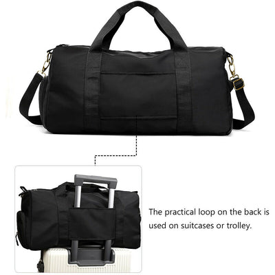 Gym Duffle Bag With Swimming Set [PU Cap & Anti-Fog Goggles & Quick Dry Trunks]
