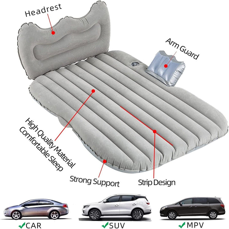 SUV Car Truck Travel Inflatable Mattress Camping Air Bed Blow-Up Sleeping Pad
