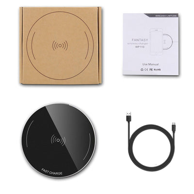 Qi-Certified 10W Max Wireless Charging Pad for iPhone 12 11 Xs, Galaxy S21U S20+