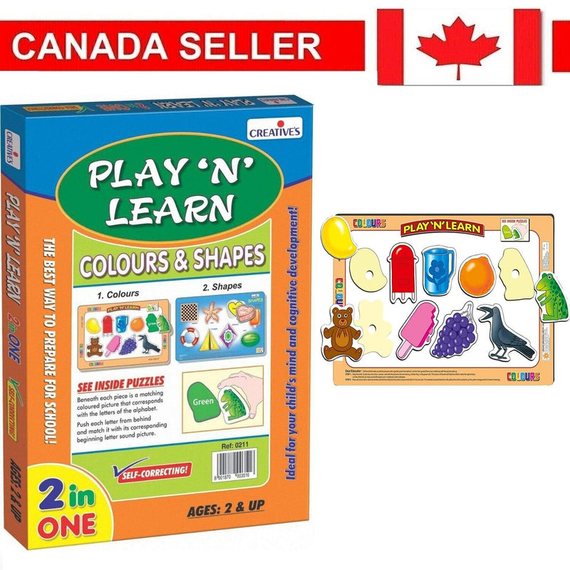 Creative&apos;s Play &apos;N&apos; Learn shapes Jigsaw Puzzle For Kids Early Educational Toys
