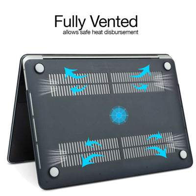 Black Matte Rubberized Hard Case Cover For Apple MacBook Air Pro 13" 14" 15" 16"