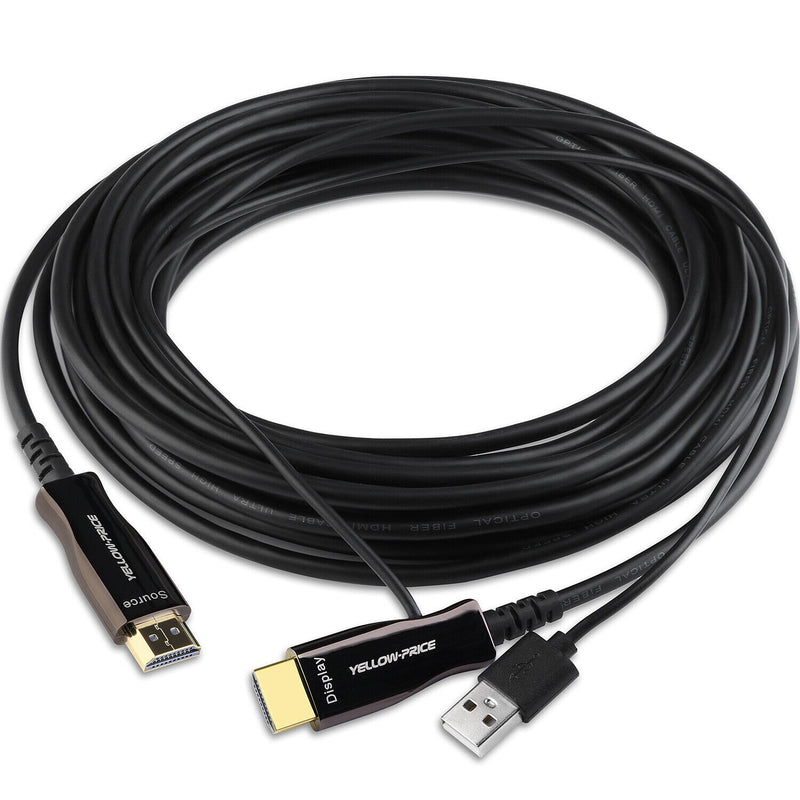 Real 8K@120Hz HDMI Fiber Optic Cable 15-66ft, High Speed 48Gbps HDMI 2.1 Cord