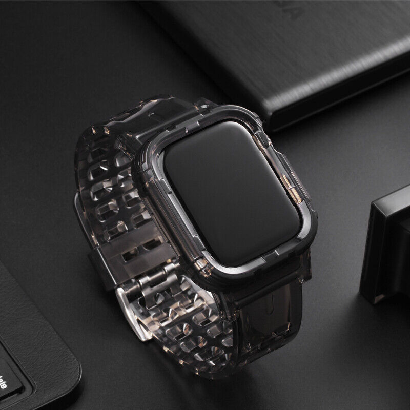 Rugged Protective Case with TPU Band Strap for Apple Watch Series 1 2 3 4 5 6 SE