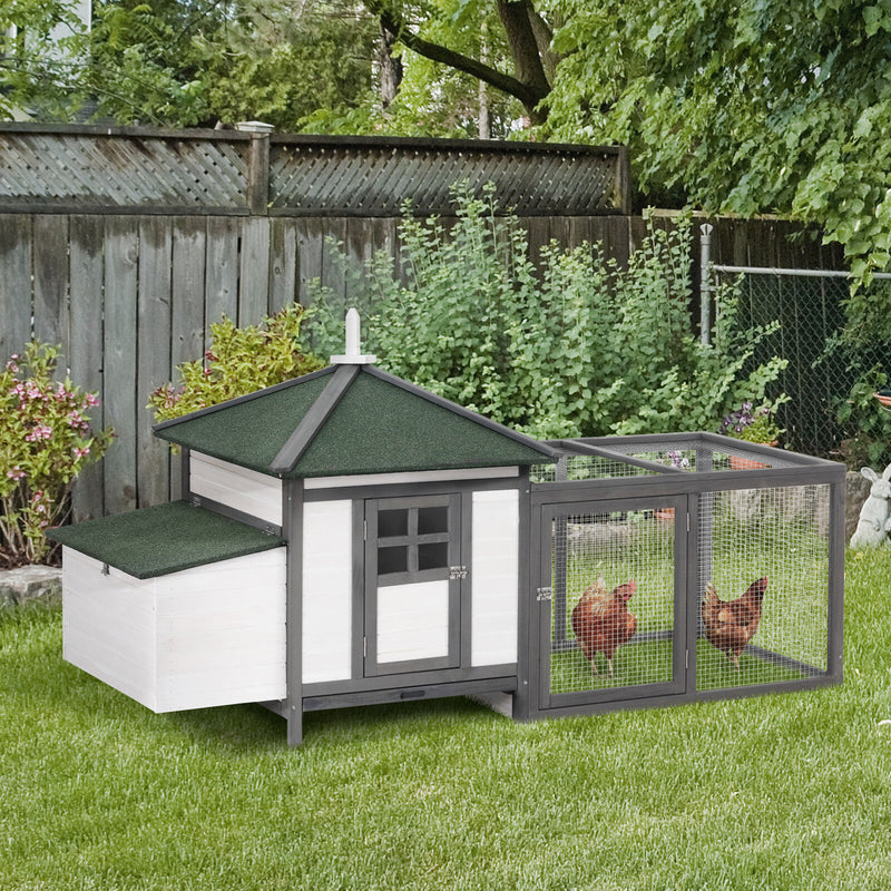 Cute Chicken Coop with Cottage Design, Poultry Cage /w Safe Environmental Paint 799932992353