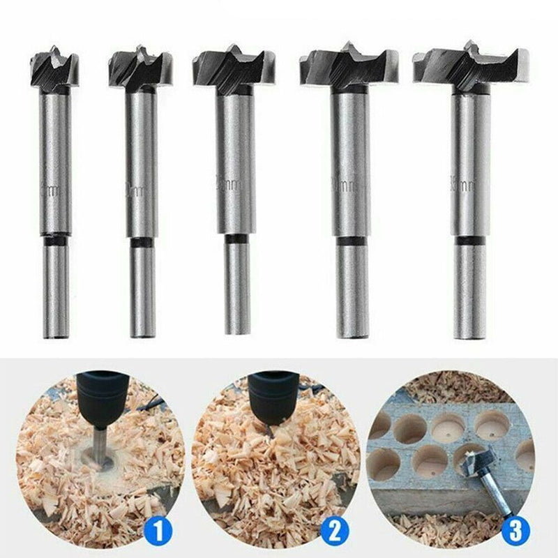 Forstner Bit Set Boring Hole Woodworking Drill Bit Saw Cutter Wood Tools