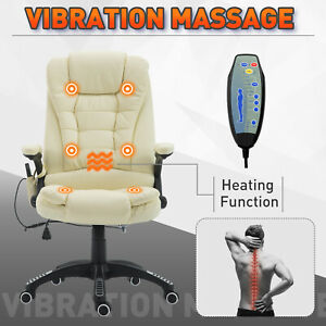 Office Chair Heated Vibrating Massage High Back Leather Executive