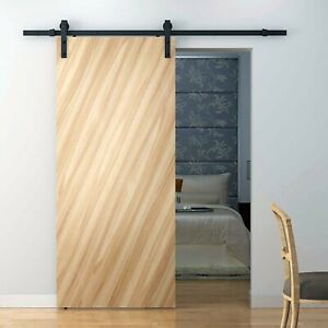 6.6FT Sliding Wood Barn Door Hardware Track System Carbon Steel