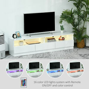 71" High Gloss LED TV Cabinet Stand Home Entertainment Center TV Storage