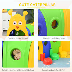 Kids Play Structure Caterpillar Design for Climbing and Crawling, Multicolor